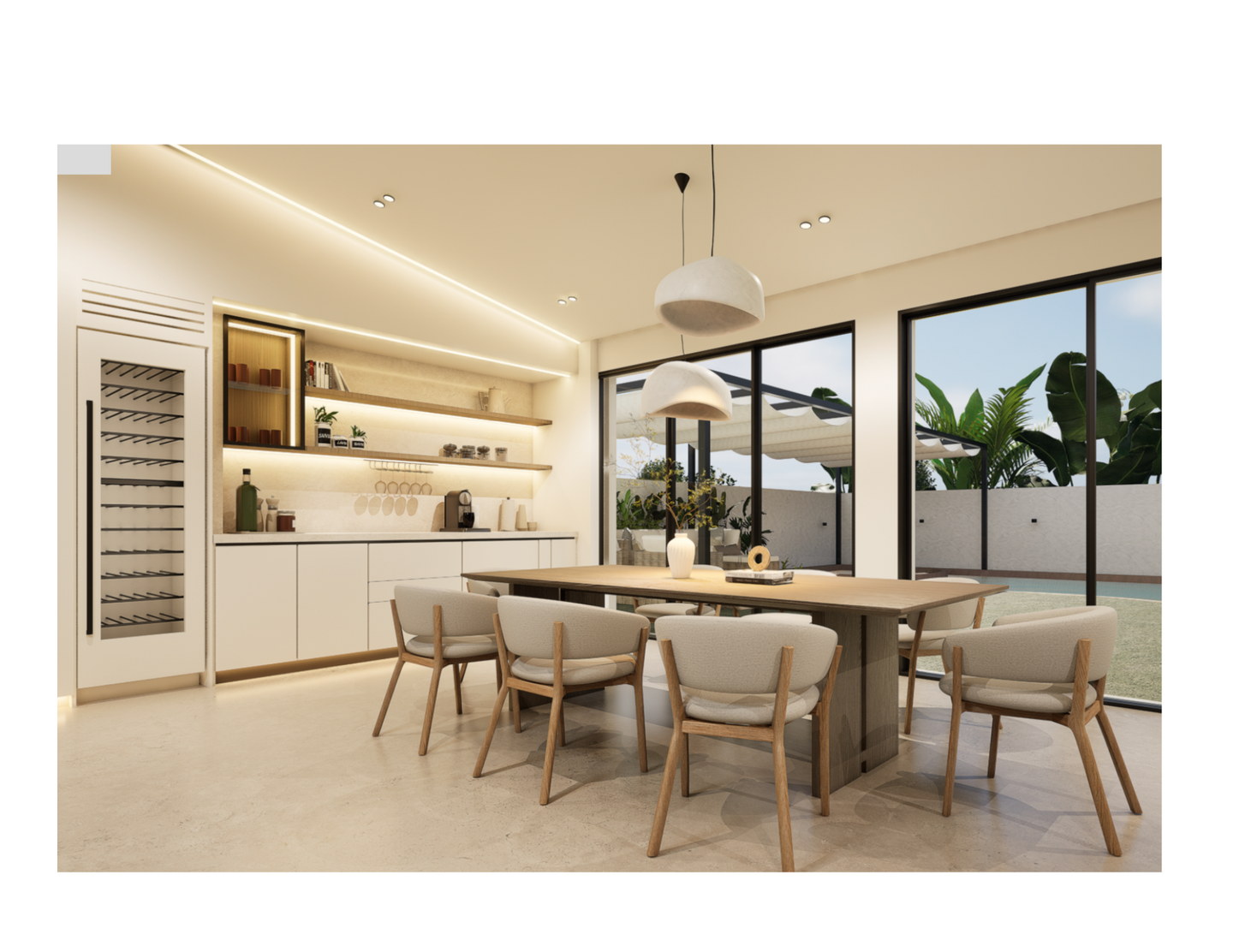 Render + Shop Drawing- Módulo de Café