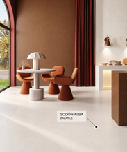Load image into Gallery viewer, Sodon Alba - Balance: cream porcelain floor identified in installed interior
