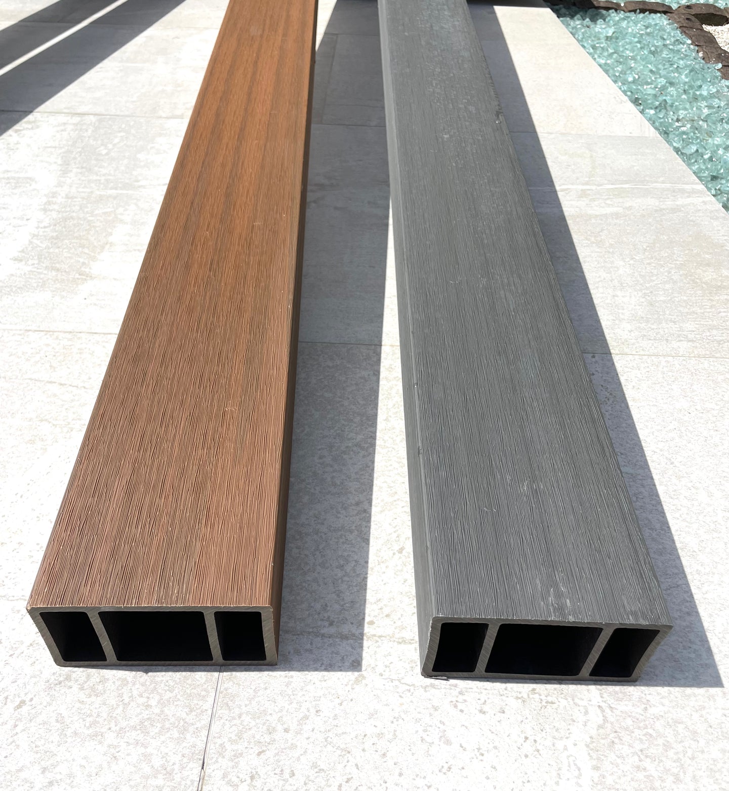 PVC Post:  Long: 11'-5'' Width: 4 3/4'' Thickness: 2 1/2''